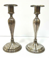 Antique Frank Smith Solid Sterling Silver Candlesticks c 1910 15.2 Troy Oz Nice!