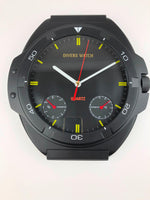 DIVE Watch Wall Clock Scuba Diver Gift Matte Black  12 inch, Battery op. NEW NIB