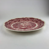 Antique Mason's Ironstone Pink Red Oval 13 1/2" Serving Platter England Pre 1921