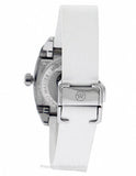 Movado Master Diamond Ladies Watch - White Dial - White Rubber Strap