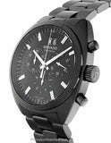 Movado Mens Datron Chronograph - Black Dial and PVD Bracelet - Large Date Window