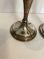 Antique Frank Smith Solid Sterling Silver Candlesticks c 1910 15.2 Troy Oz Nice!