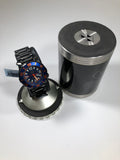 Reactor  Atlas Midsized Dive Watch - Blue and Orange Dial - Black Steel Bracelet