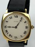 Pre-Owned Unique Fiumi Gold Watch - Cartier Strap - Cabochon Blue Sapphire Crown