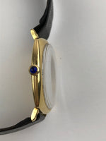 Pre-Owned Unique Fiumi Gold Watch - Cartier Strap - Cabochon Blue Sapphire Crown