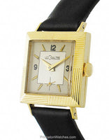 Pre-Owned Le Coultre 14K Yellow Gold Art Deco Style Dress Watch - Leather Strap