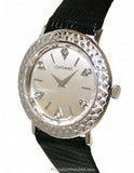 Pre-Owned Longines Manual Wind 14K White Gold Mens Diamond Dress Watch