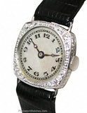 Pre-Owned Ulysse Nardin Platinum and Diamond Ladies Manual Wind Wrist Watch