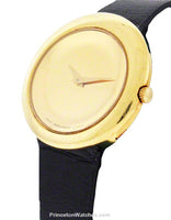 Movado Ladies Pre-Owned 18K Yellow Gold Dress Watch - Leather Strap