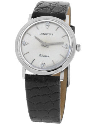 Pre Owned Mens Longines Cosmo Diamonds Circa 1960s 14K White