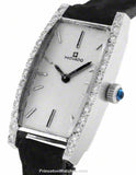 Pre-Owned Movado Ladies 14K White Gold & Diamond Dress Watch - Tonneau Case