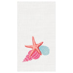 Starfish & Shell Waffle Weave Kitchen Towel