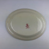 Antique Mason's Ironstone Pink Red Oval 13 1/2" Serving Platter England Pre 1921